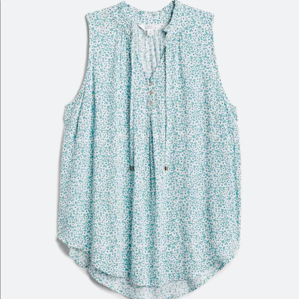 Tank top blue flowers